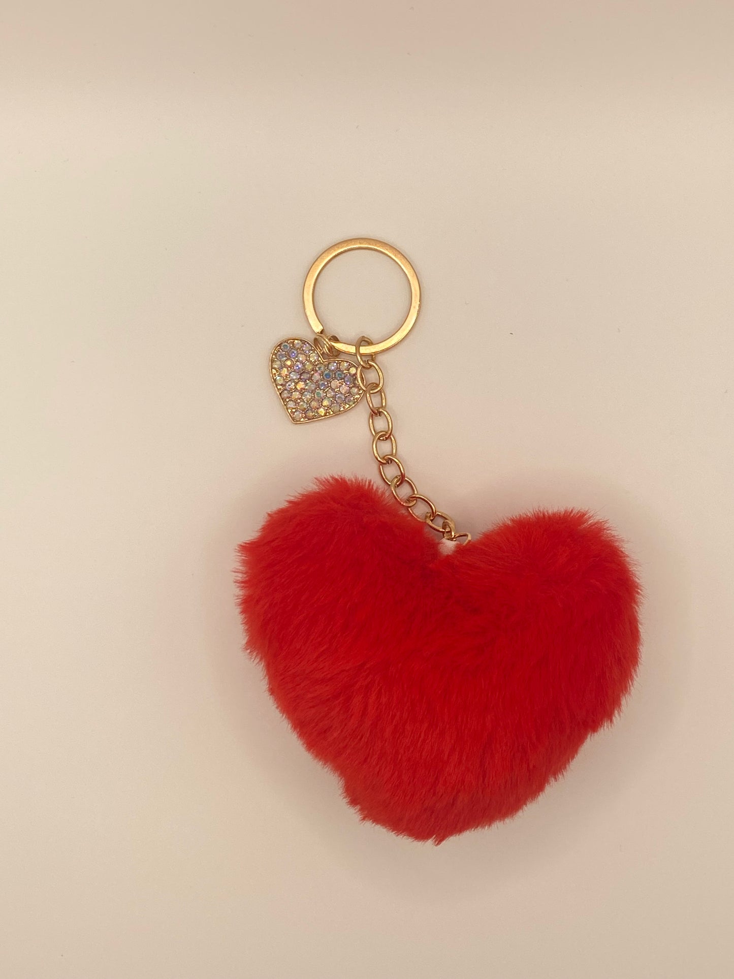 Fluffy Heart Keychain | Krafty As A Mother