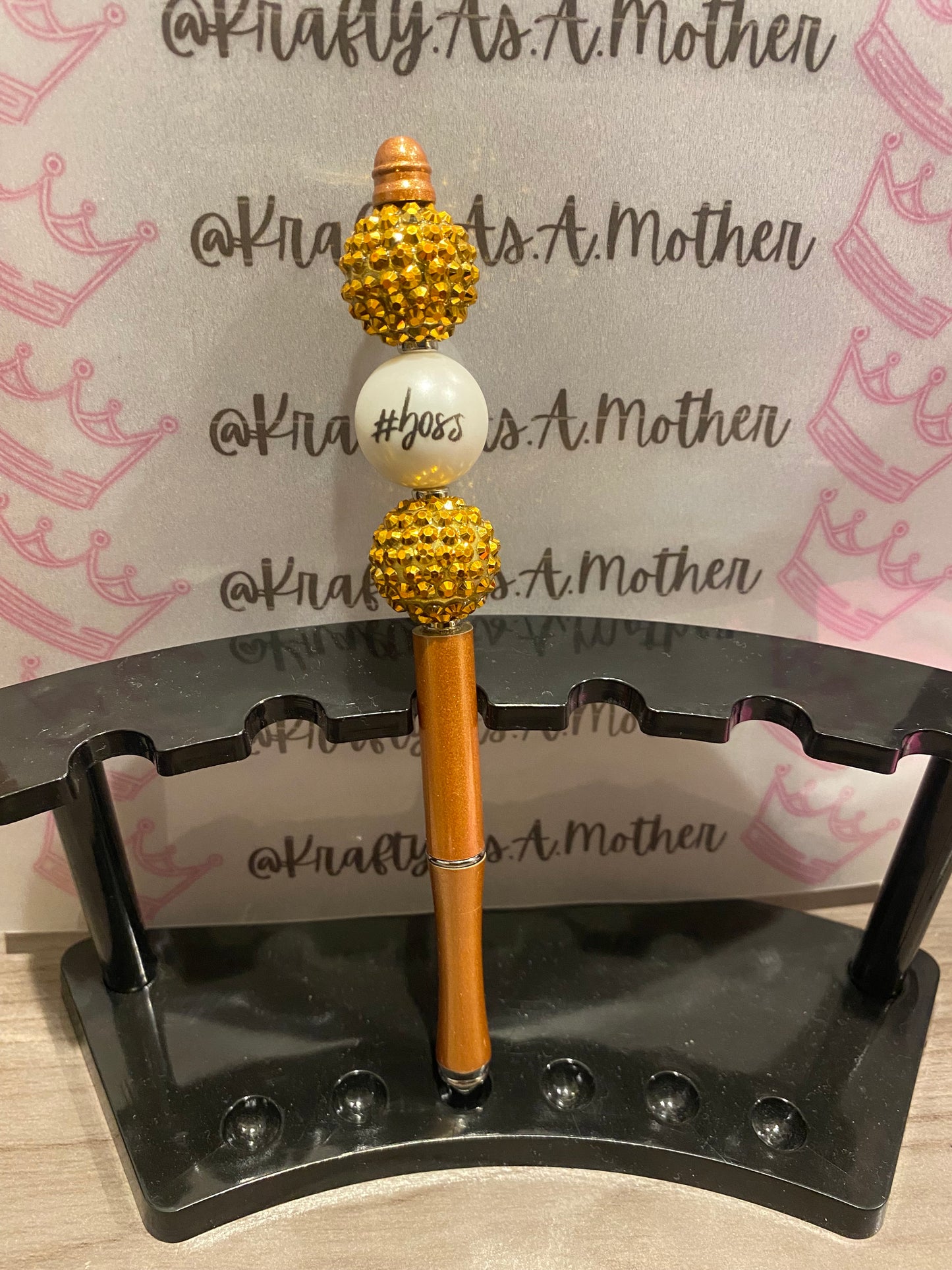 Bubblegum Beaded Pen | Krafty As A Mother