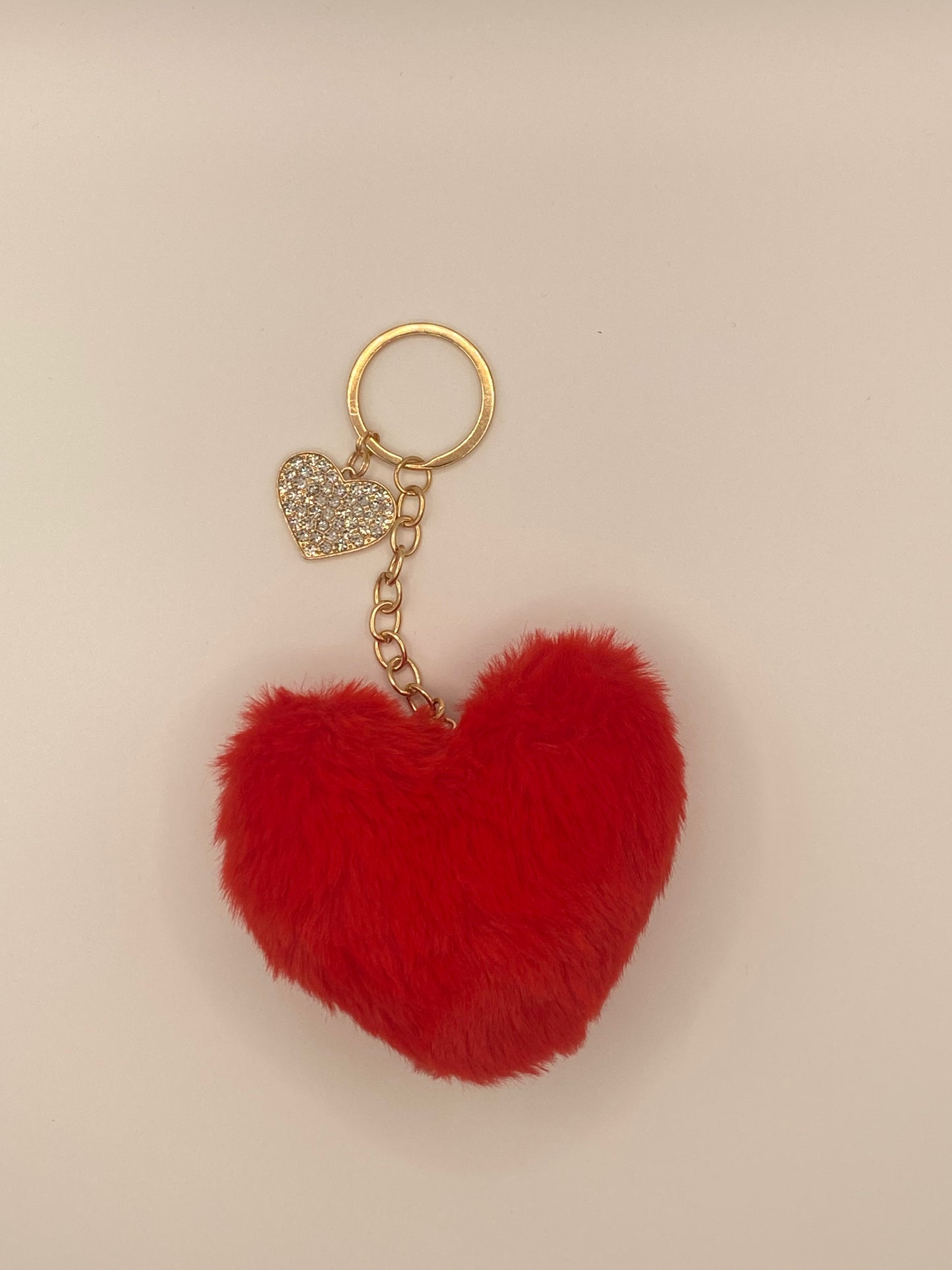 Fluffy Heart Keychain | Krafty As A Mother