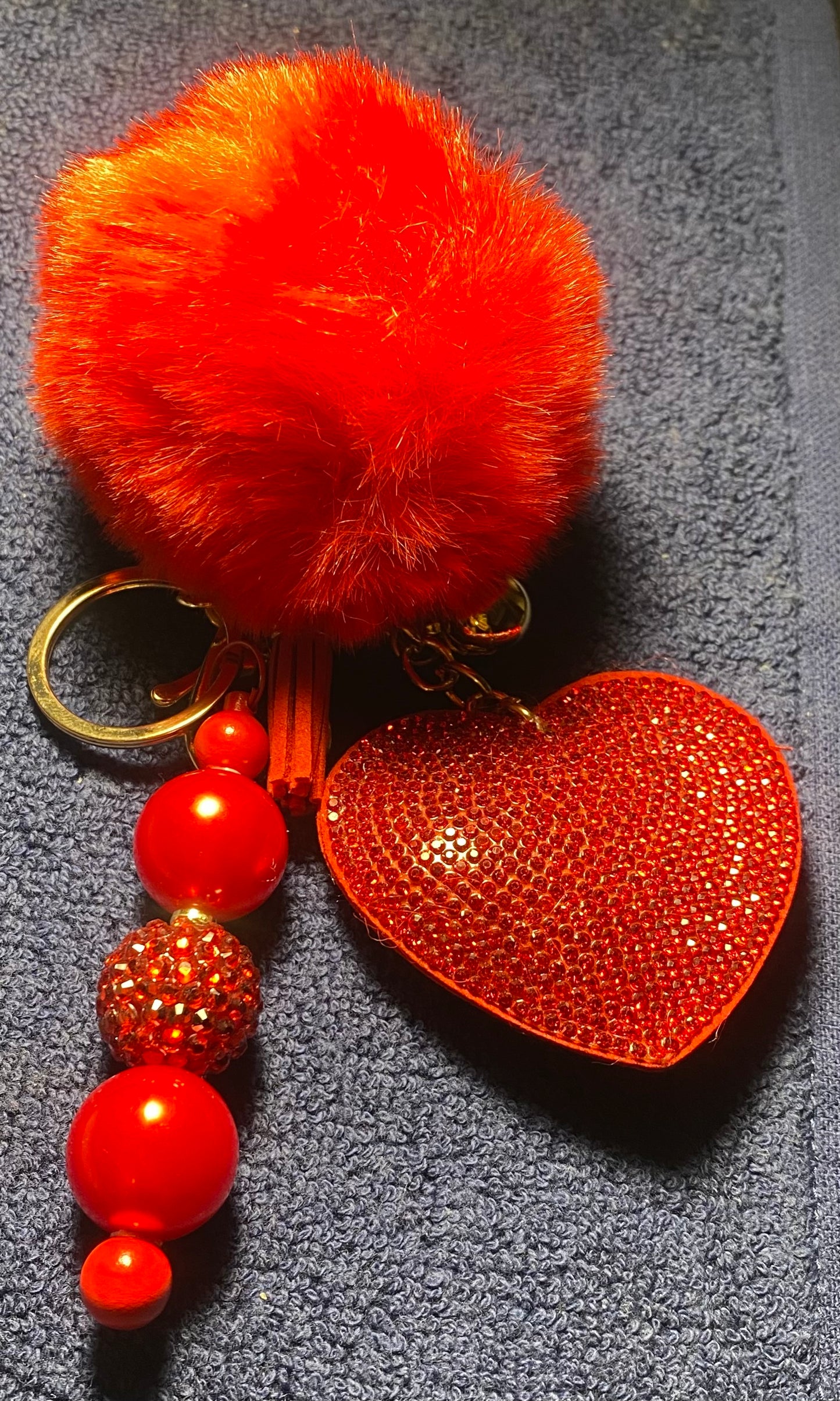 Beaded Heart Keychain | Krafty As A Mother