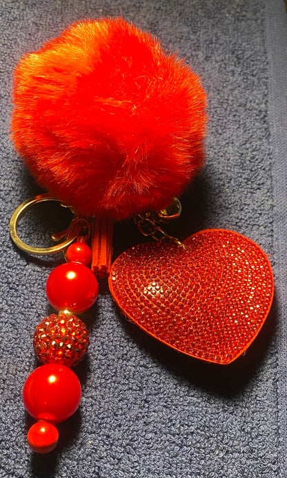 Beaded Heart Keychain | Krafty As A Mother