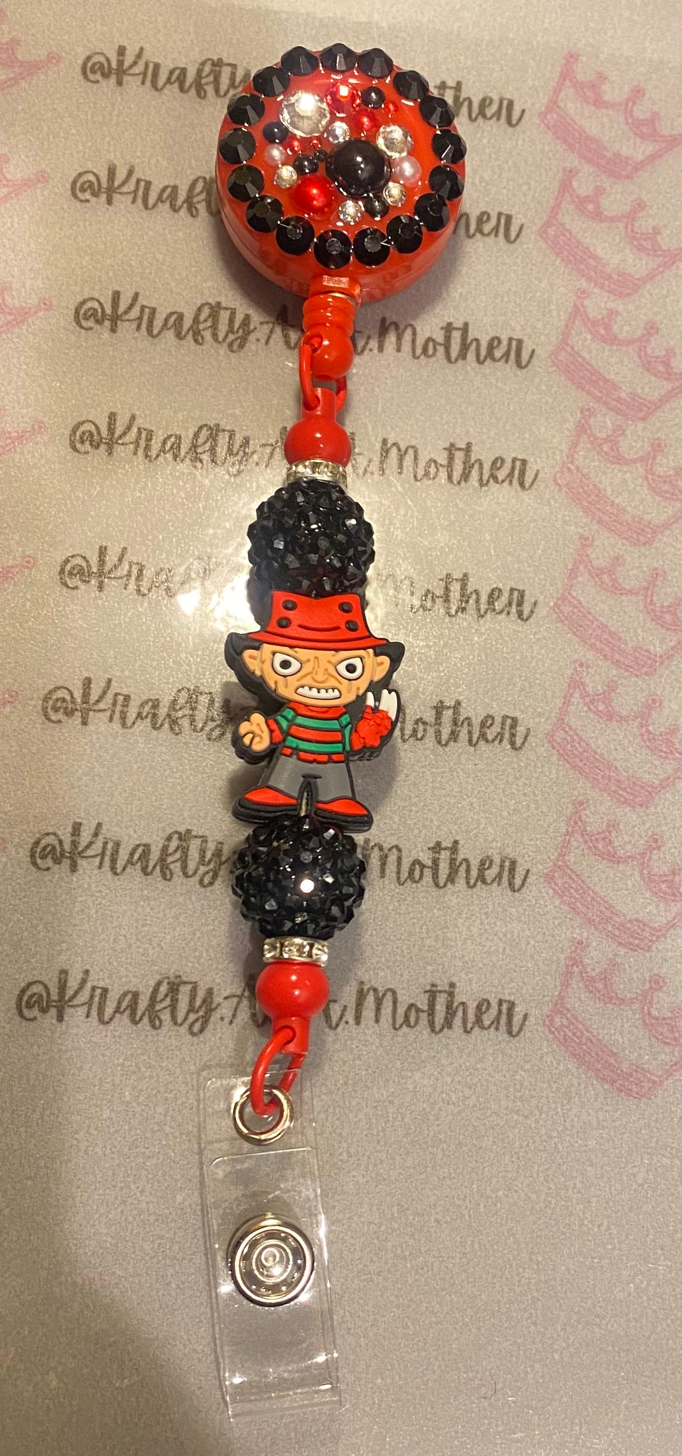 Beaded Badge Reel | Krafty As A Mother